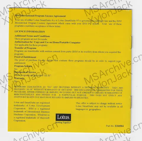 Lotus SmartSuite 97 (英文版) · 说明书