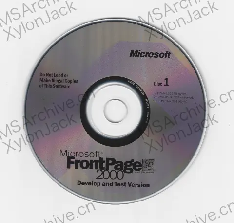 Microsoft FrontPage 2000 开发测试版
