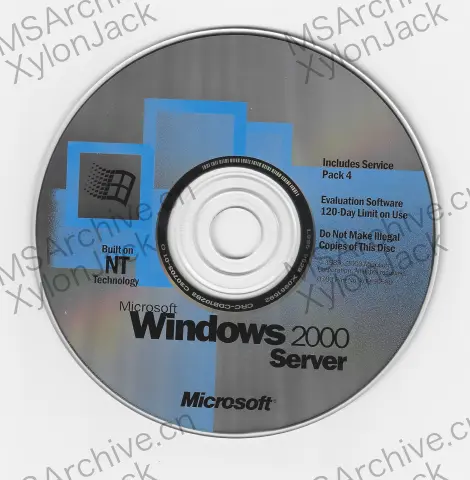 Microsoft Windows 2000 Server 120天评估版 (英文, 含 SP4)