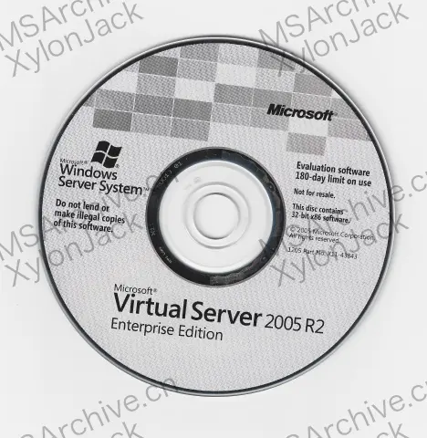 Microsoft Windows Server 2003 R2 中文企业版 180 天评估版 (含 Virtual Server 2005 R2 评估版) · 介质