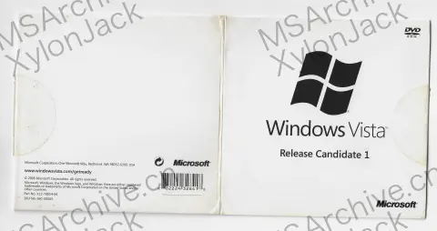 Microsoft Windows Vista Release Candidate 1 (32-bit, 英文) · 正面