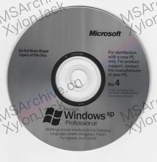 Microsoft Windows XP Professional 多语言用户界面 - Disc 4 (南欧/巴尔干 5 语言, OEM)